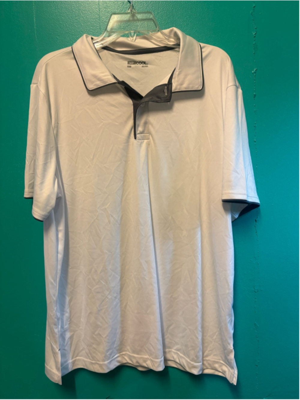 Men's 32 Degrees Polo Shirt XL White Grey